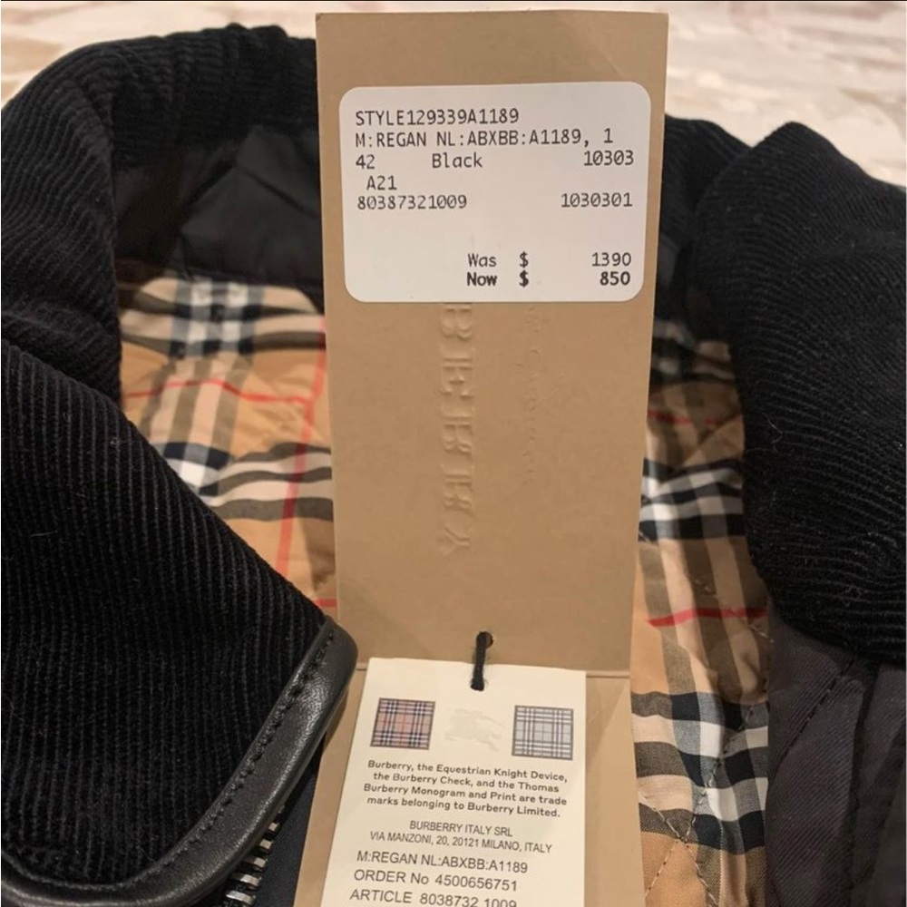 Brand New Burberry Quilted Jacket Size 52. Serious Inquiries Only.